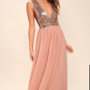 Rose gold gown